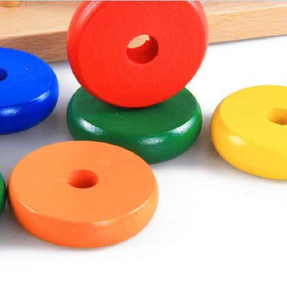 Wooden Montessori Toys Family Sorting and Stacking Set 2