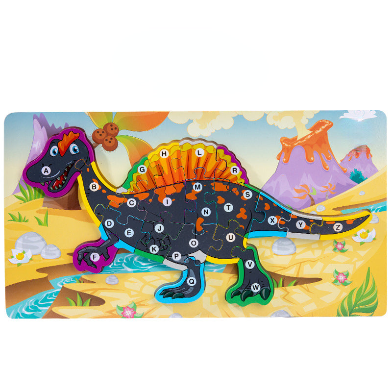 Wooden Dinosaur 3D Puzzle Educational Toy for Kids 12