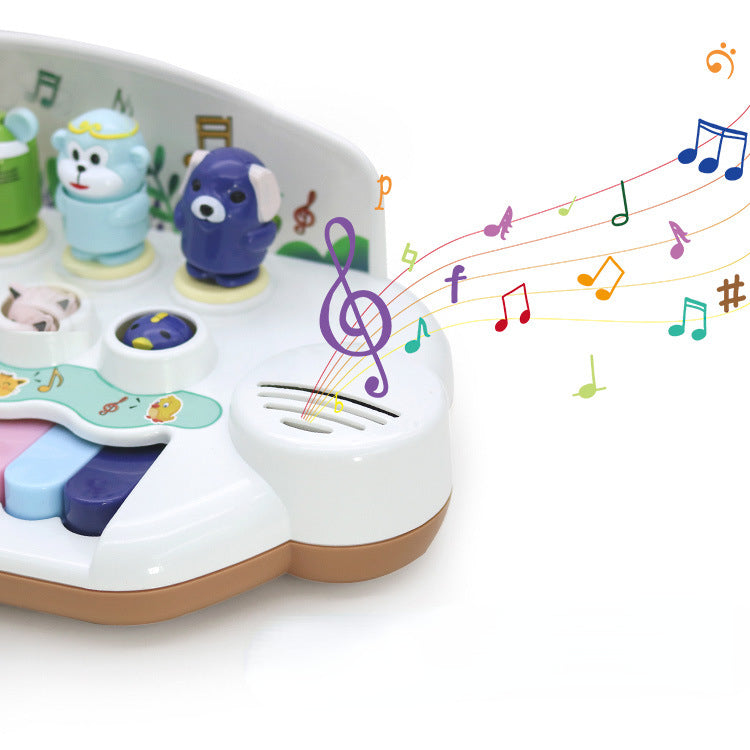 Plastic Kids Musical Instrument Toy Piano with Animal Lights 4