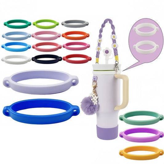 10Pcs Silicone Tumbler Chain Holder