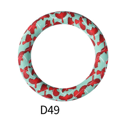 65mm Printed Silicone Beads Rings 7