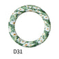 65mm Printed Silicone Beads Ring Shape Printed Design 37