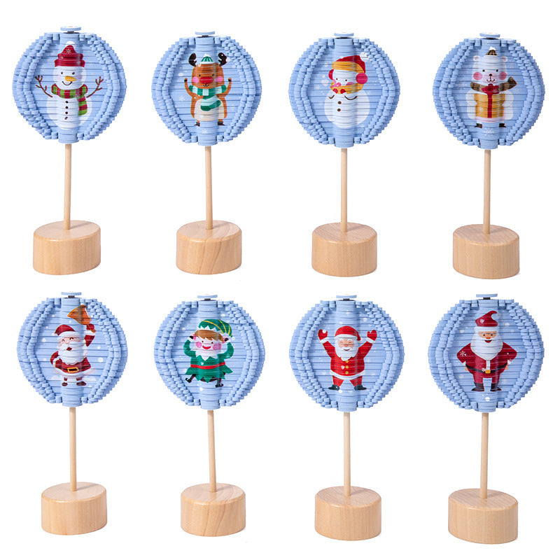 Wooden Christmas Spiral Tree Montessori Toys for Kids