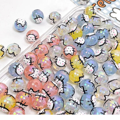 2pcs 16mm Transparent Cat Rabbit Acrylic Beads DIY Bracelet Making 4