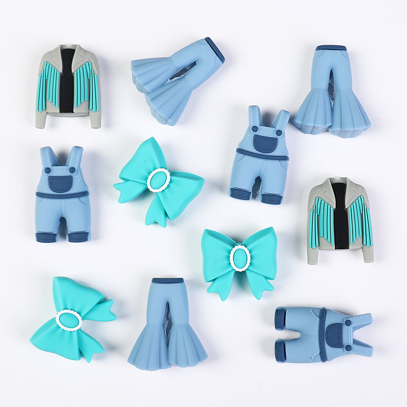 20Pcs Silicone 3D Focal Beads Jeans Denim Shirt Clothing Details 2