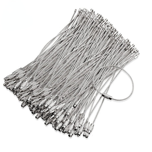 20pcs Stainless Steel Beadable Cup Charm Wire 1.5mm x 110-200mm