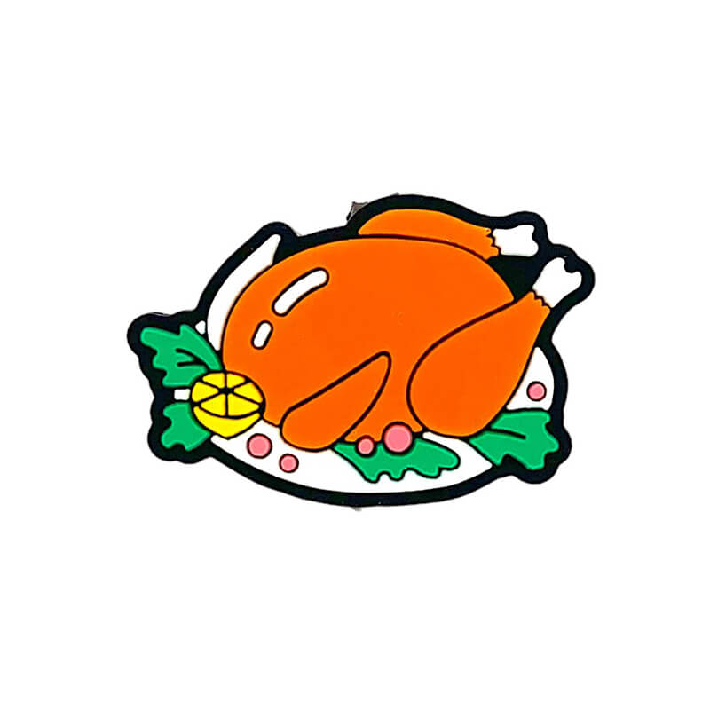 Silicone Focal Beads Roasted Chicken Turkey Thanksgiving On Plate