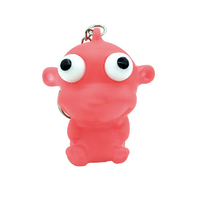 PVC Eyes Popping Out Farm Animal Squeeze Toys Keychains 10 Pack 5