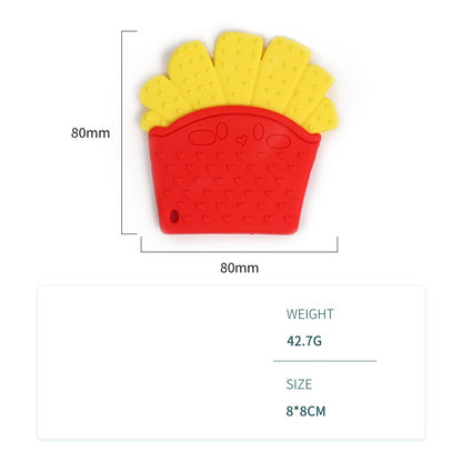 Silicone Teething Toy French Fries Shape Baby Teether 2