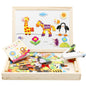Wooden Magnetic Animal Double-Sided Drawing Board Montessori Toys