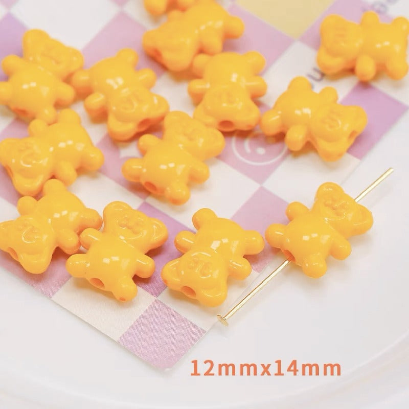 20pcs 12x14mm Bear Acrylic Beads Jewelry Making Craft Supplies 10