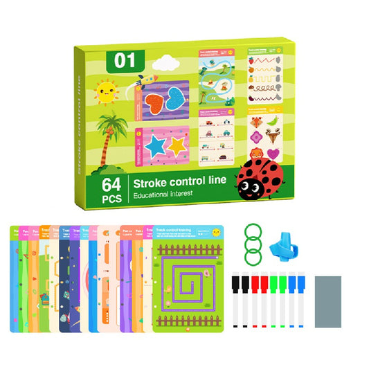 Educational Pen Control Training Book Paper Learning Toy for Kids