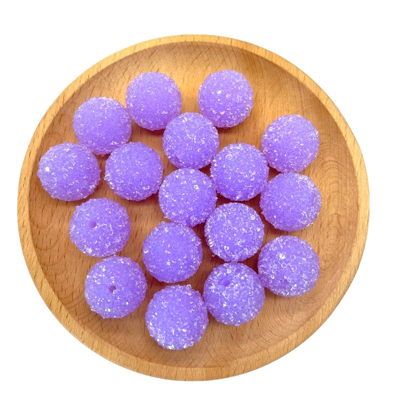 50pcs 20mm Sugar Round Acrylic Beads DIY Bracelet Making 11