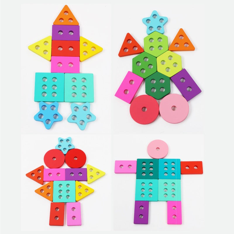 Wooden Montessori Toys Number Puzzle Sorting Toy for Toddlers 4