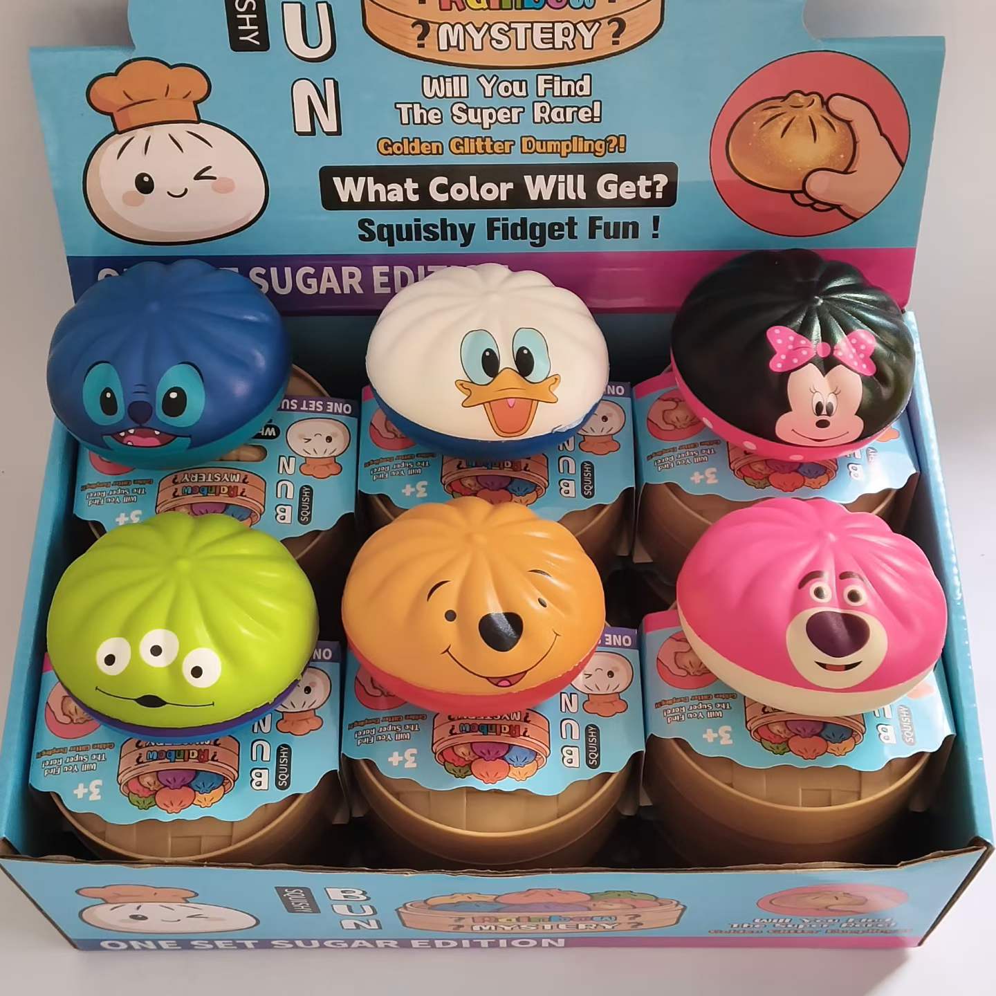 PU Cartoon Character Dumpling Squishy Sensory Stress Toy 9cm 9