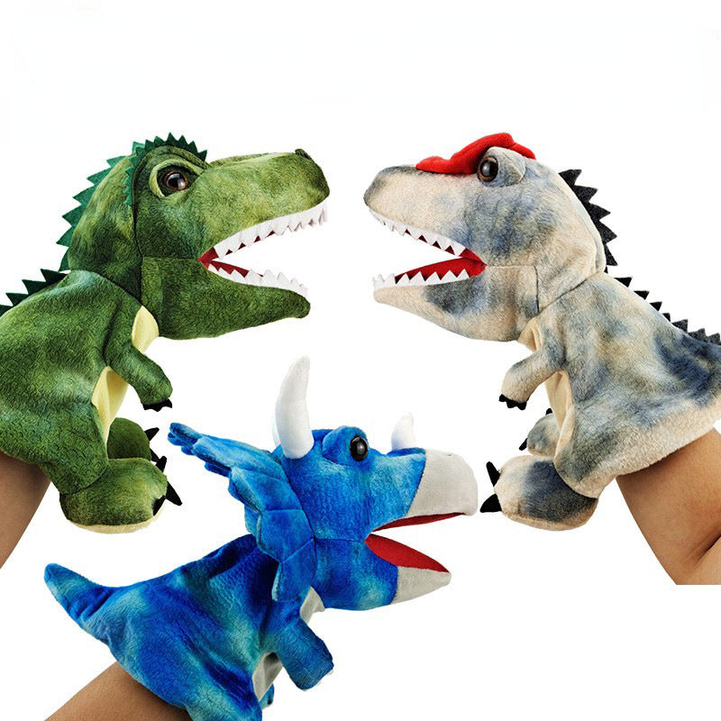 Plush Dinosaur Hand Puppet Soft Toy with Openable Mouth 25cm