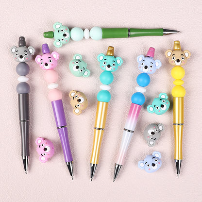 20Pcs Silicone 3D Focal Beads Koala Head Multi Color Design 6