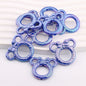 2Pcs 34x37mm Deep UV Color Plated Mickey Ring Head Acrylic Beads 10
