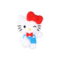 20Pcs Silicone 3D Focal Beads White Cat Round Head Bow Accessory Set 12