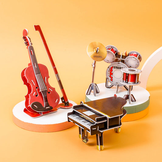 3D Paper Puzzle Musical Instruments Educational Toy for Kids