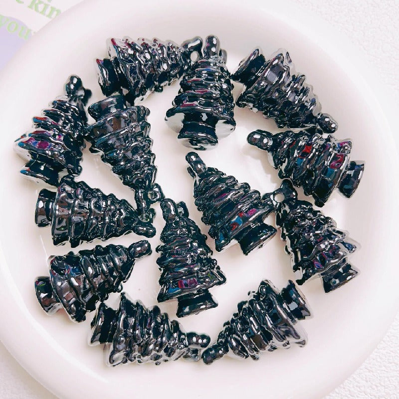 5pcs 36x22mm Christmas Tree Acrylic Beads Holiday Craft 6