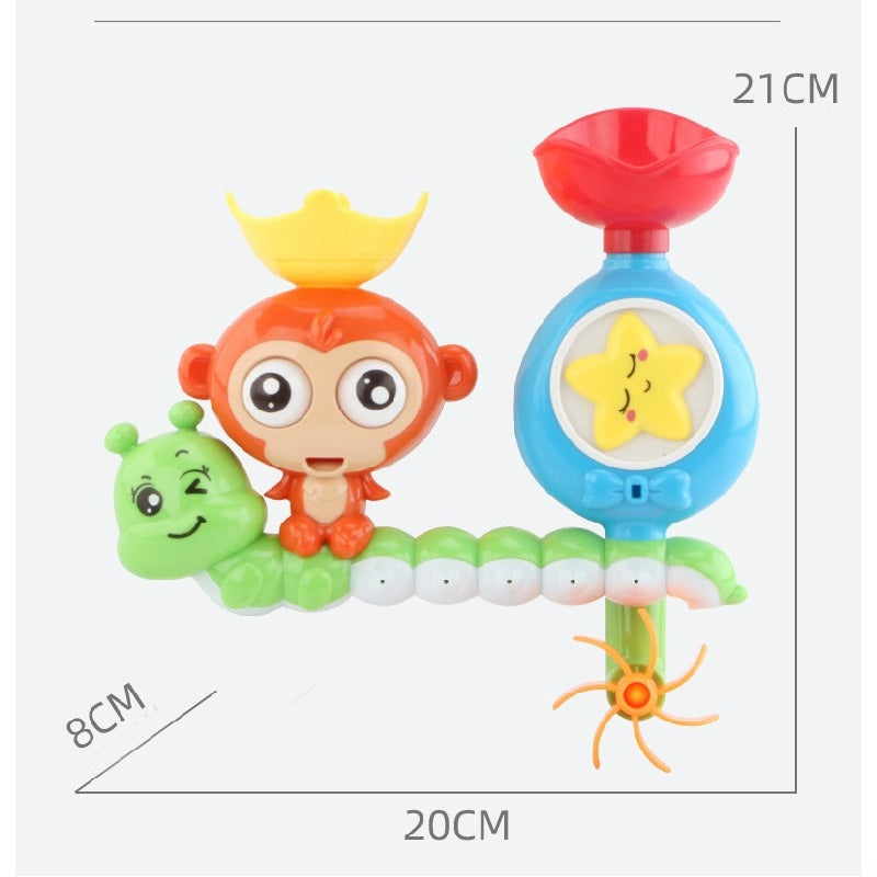 Monkey and Star Waterwheel Bath Toy with Suction Cup 2