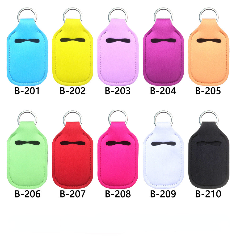 Neoprene Sublimation Blanks Sanitizer Holder Chapstick Keychain Wrist Strap 10pcs