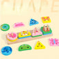 Wooden Matched Building Blocks Montessori Toys for Toddlers 13cm 2