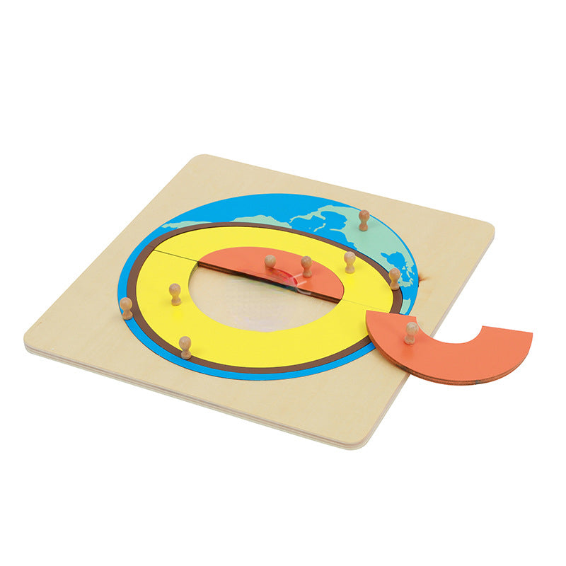 Wooden Geographical Internal Structure Puzzle Montessori Toys