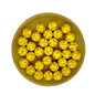 50pcs 15mm Printed Crackle Silicone Beads Colorful Design 12