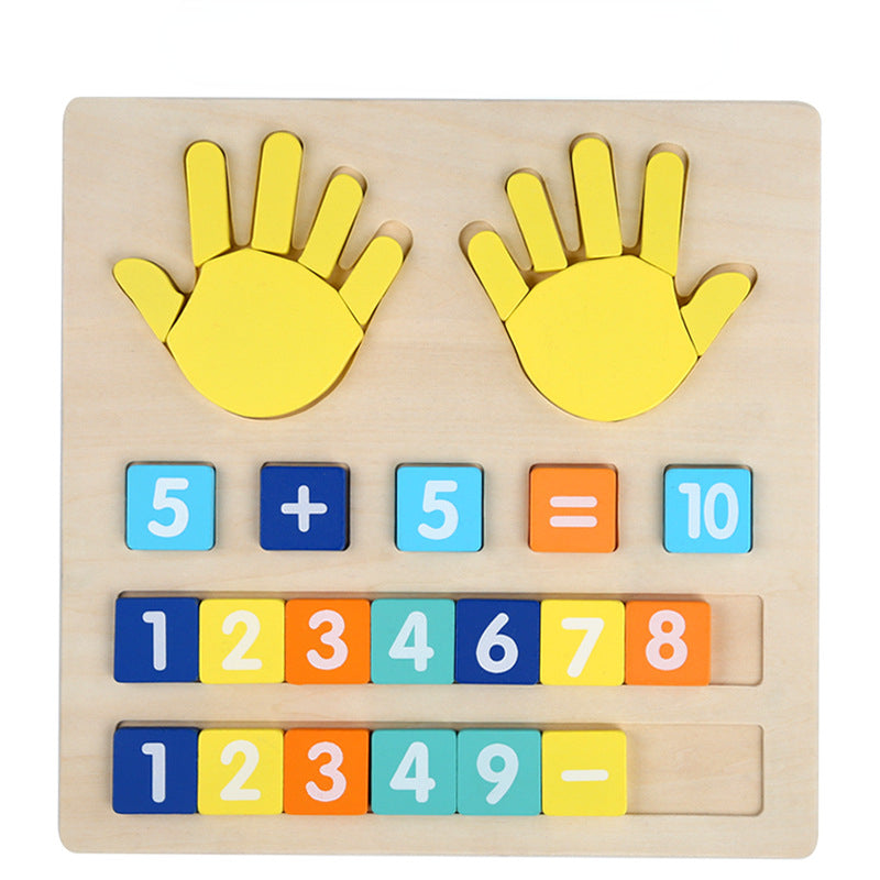 Wooden Finger Arithmetic Puzzle Montessori Toys Educational Toy