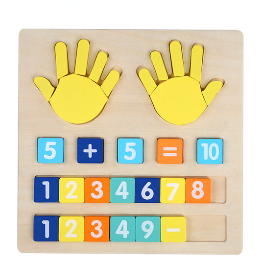 Wooden Finger Arithmetic Puzzle Montessori Toys Educational Toy