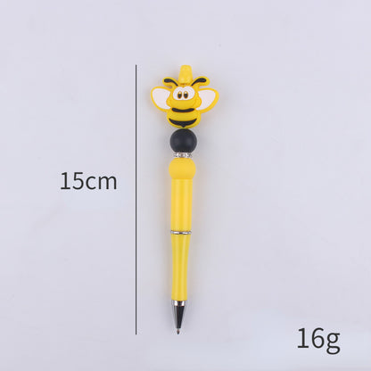 Animal Bee Dog Silicone Beaded Pens Handmade Novelty Pen Gift 5