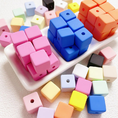 10pcs 16mm Cube Acrylic Beads DIY Bracelet Making 2