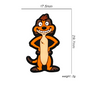 20Pcs Silicone Focal Beads Orange Standing Meerkat Character Front Facing