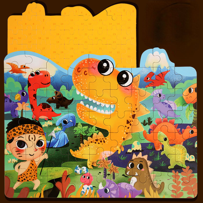 Dinosaur Wooden Puzzle Educational Toy for Kids 4