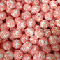 50Pcs 15mm Love Print Silicone Beads Red Heart Design