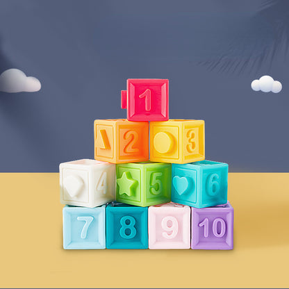 Plastic Building Blocks Early Education Toy for Babies 0-1 Year Old