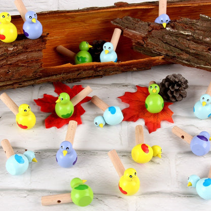Wooden Bird Whistle Kids Musical Instrument Educational Toy 5
