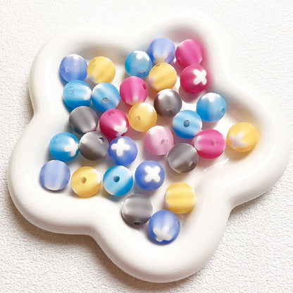 10pcs 16mm Bicolor Round Acrylic Beads DIY Bracelet Making 10