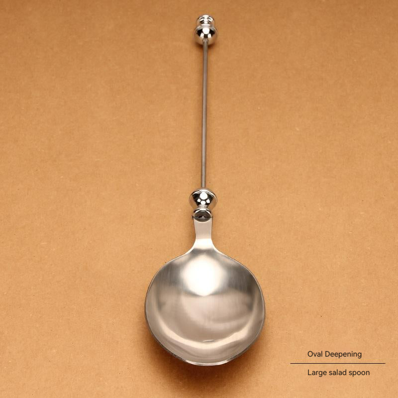 Beadable Salad Fruit Spoon Stainless Steel DIY Craft Supplies 10