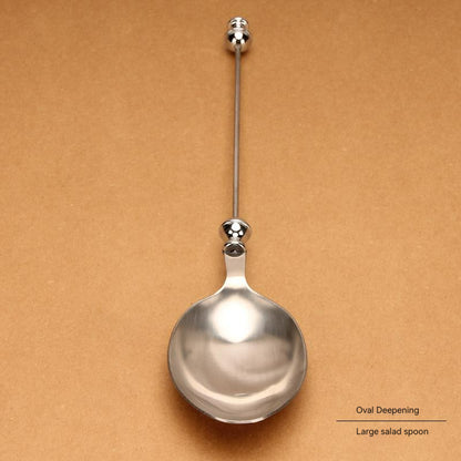 Beadable Salad Fruit Spoon Stainless Steel DIY Craft Supplies 10
