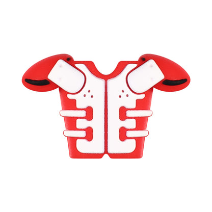 20Pcs Silicone 3D Focal Beads Color Olive Armor Front Facing 9