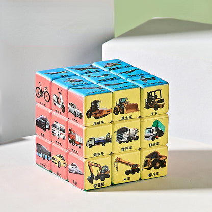 Plastic Fidget Cube Versatile Rubik's Style Puzzle 5.5cm 9