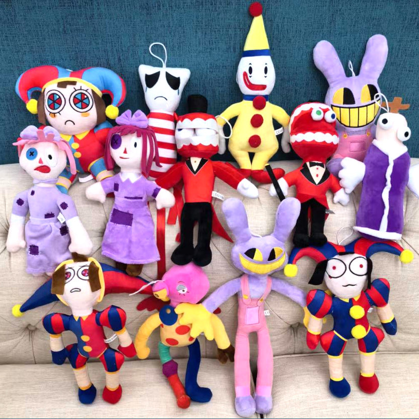 Assorted Cartoon Clown and Monster Plush Toy Short Plush 11-44cm