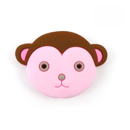Silicone Focal Beads Cartoon Monkey Face Rounded Shape 10
