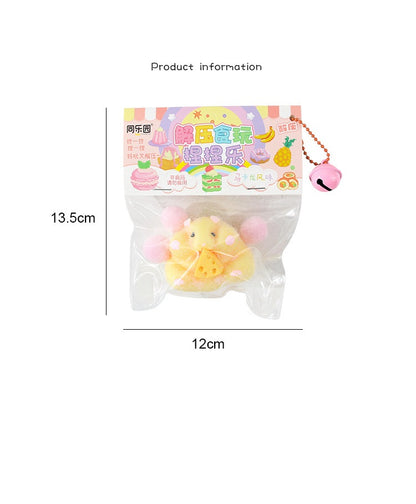 TPR Squishy Hamster Toy Cute Soft Squeeze Squishy Toy 3 Pack