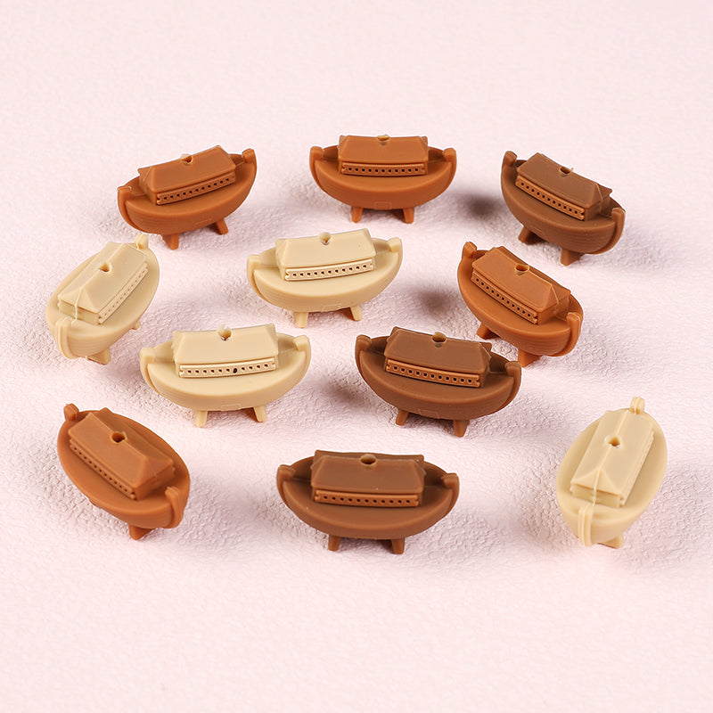Silicone 3D Focal Beads Jesus Noah Ark Boat Shape 2