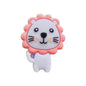 20pcs Silicone Focal Beads Lion Face with Mane Design 7