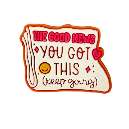 20Pcs Silicone Focal Beads Keep Going Glow In The Dark Scroll Design 9